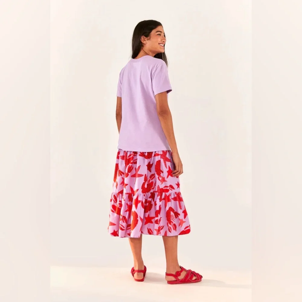 FARM Rio Lilac Peixe Fish Graphic T-Shirt - Picture 2 of 11